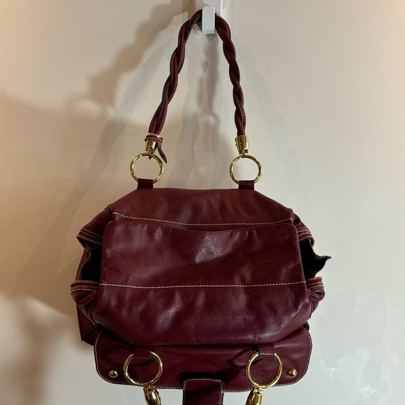 ZARA Handbag Braided. handle Leather Snap Closure Several Compartments Satchel - Picture 9 of 16